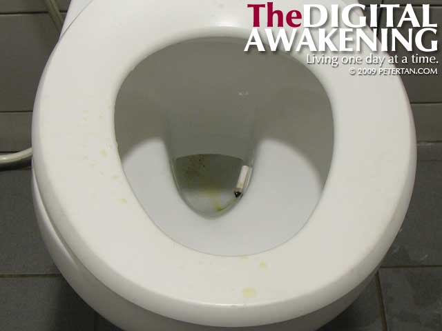 Dirty accessible toilet