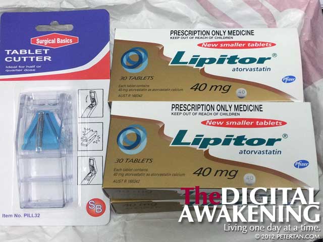 Lipitor 40mg and tablet cutter from Cynthia